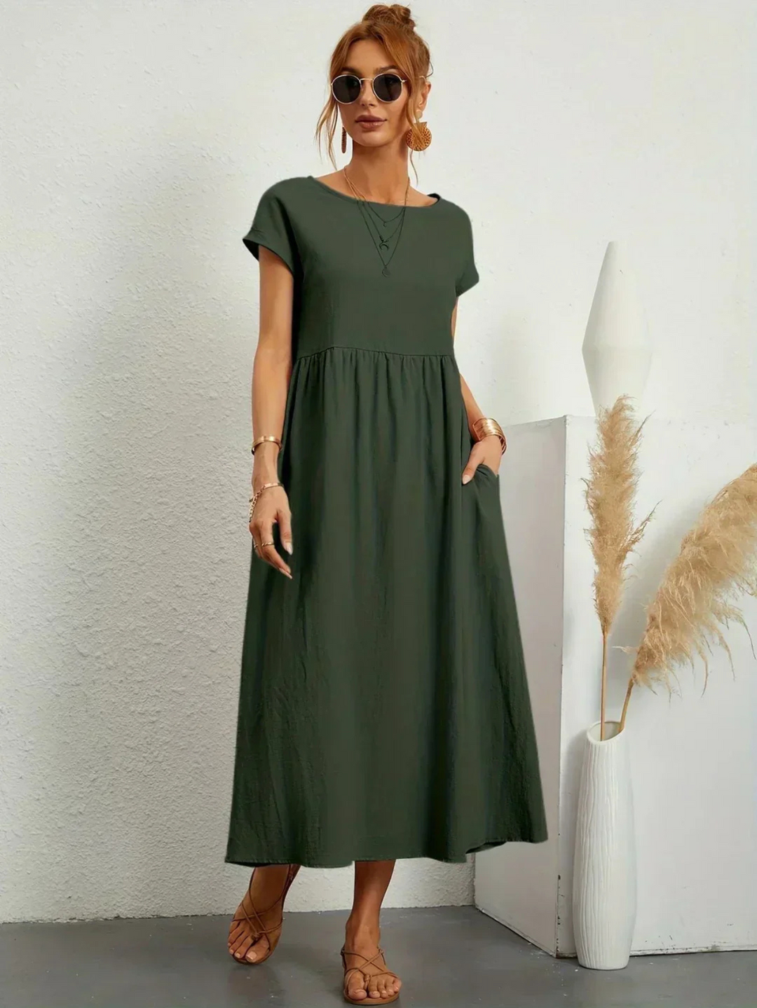 Liv casual klänning med fickor