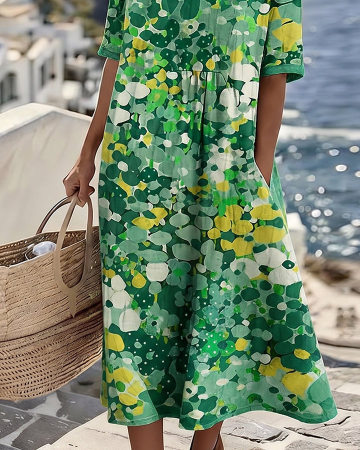 Signe | Lös Blommig Klänning