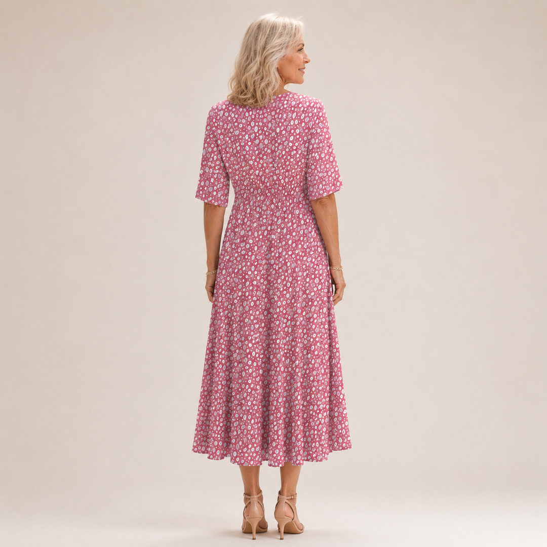 Tess™ | Elegant Midi-klänning Med Magdolkande Design