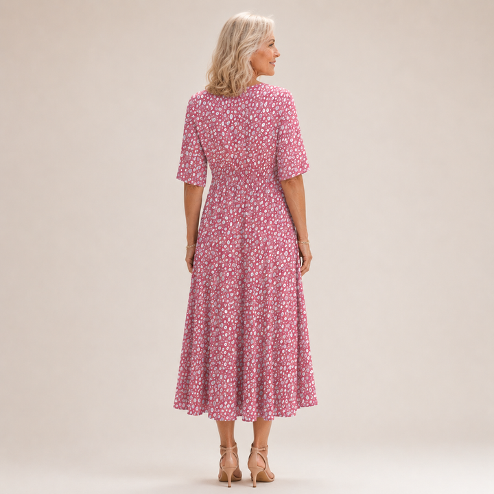 Tess™ | Elegant Midi-klänning Med Magdolkande Design