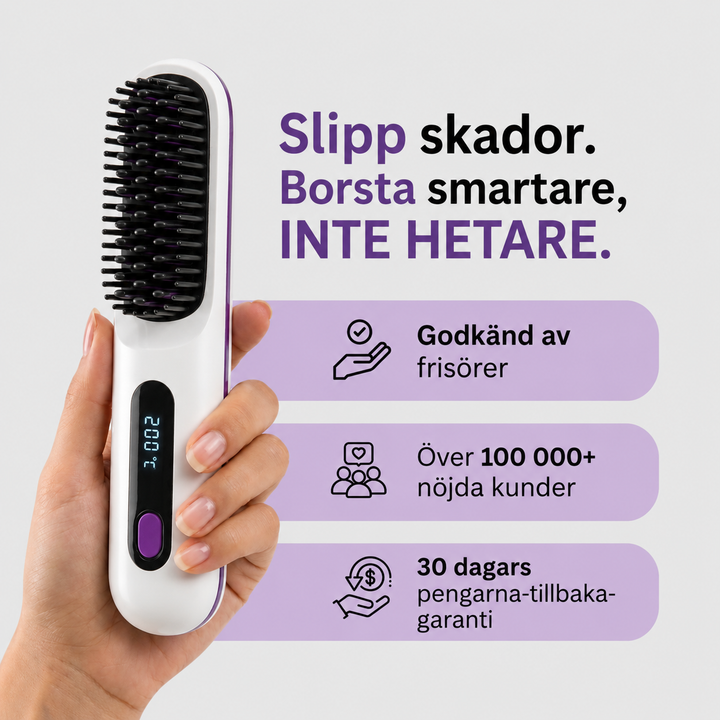 Portabel LCD Räthårborste - GoBrushPRO