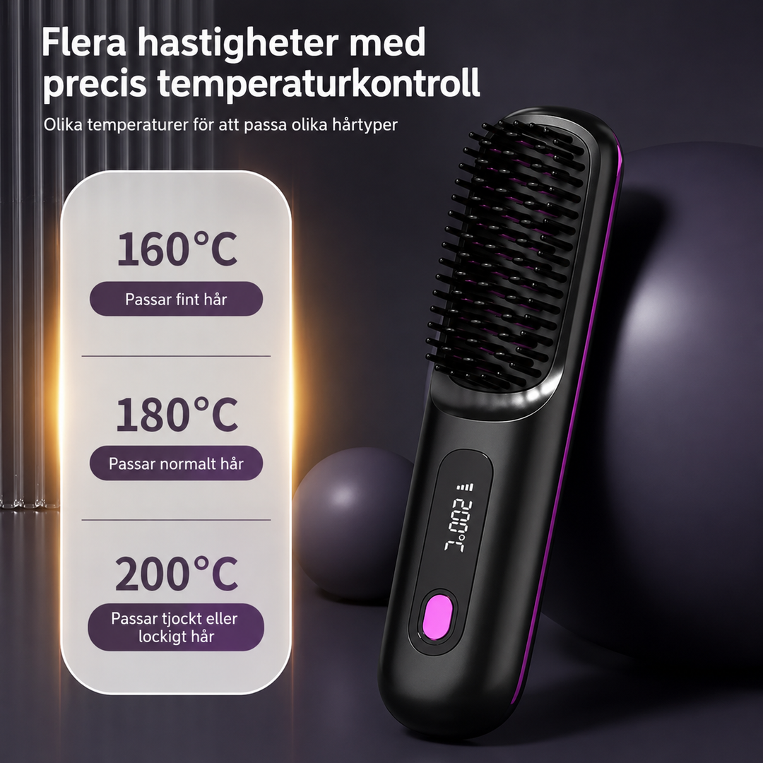 Portabel LCD Räthårborste - GoBrushPRO
