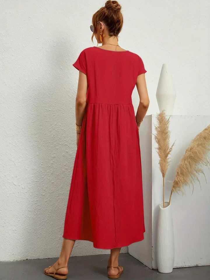 Gabrielle™ — Flytande midi-klänning tidlös elegans