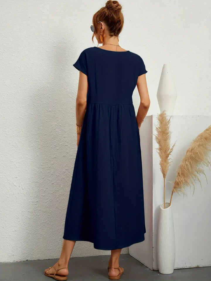 Gabrielle™ — Flytande midi-klänning tidlös elegans