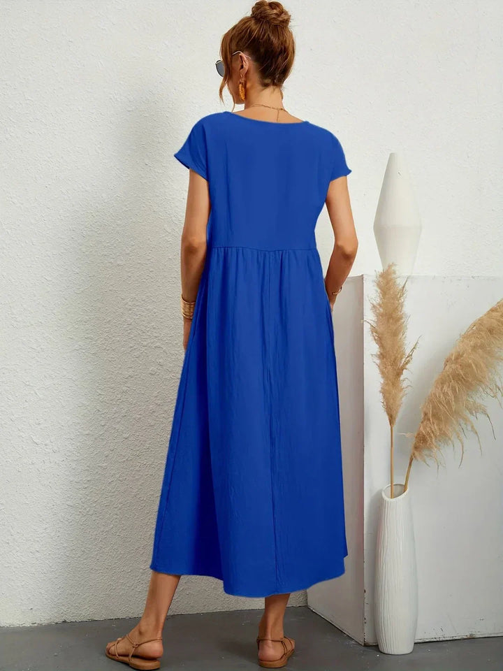 Gabrielle™ — Flytande midi-klänning tidlös elegans