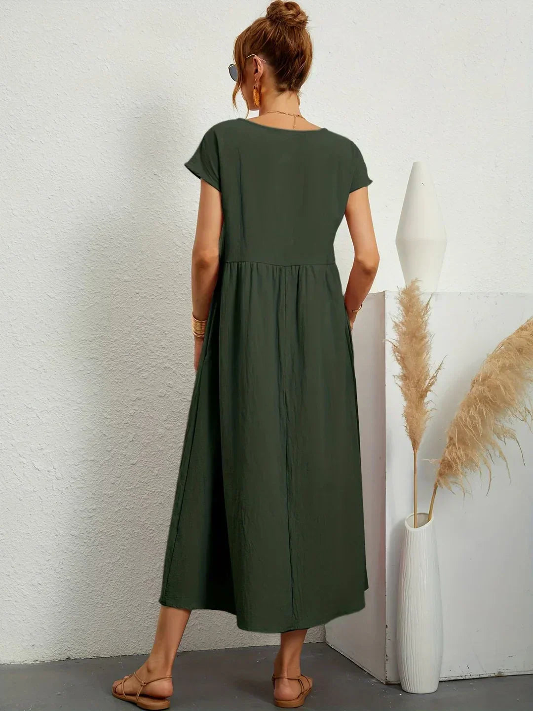 Gabrielle™ — Flytande midi-klänning tidlös elegans
