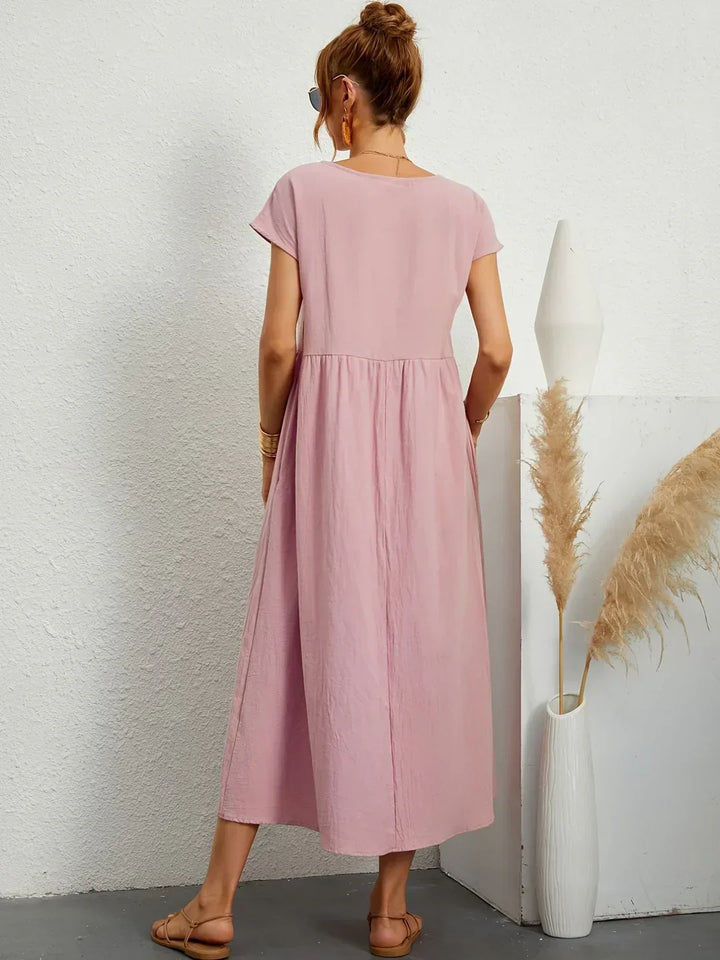 Gabrielle™ — Flytande midi-klänning tidlös elegans