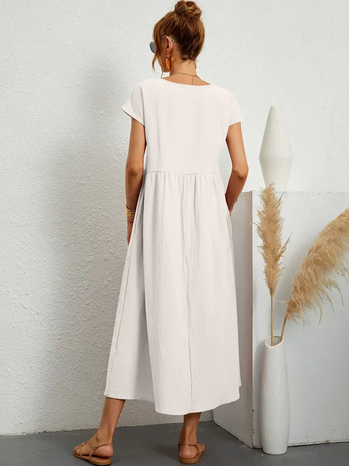 Gabrielle™ — Flytande midi-klänning tidlös elegans