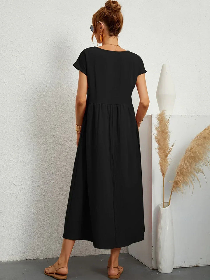 Gabrielle™ — Flytande midi-klänning tidlös elegans