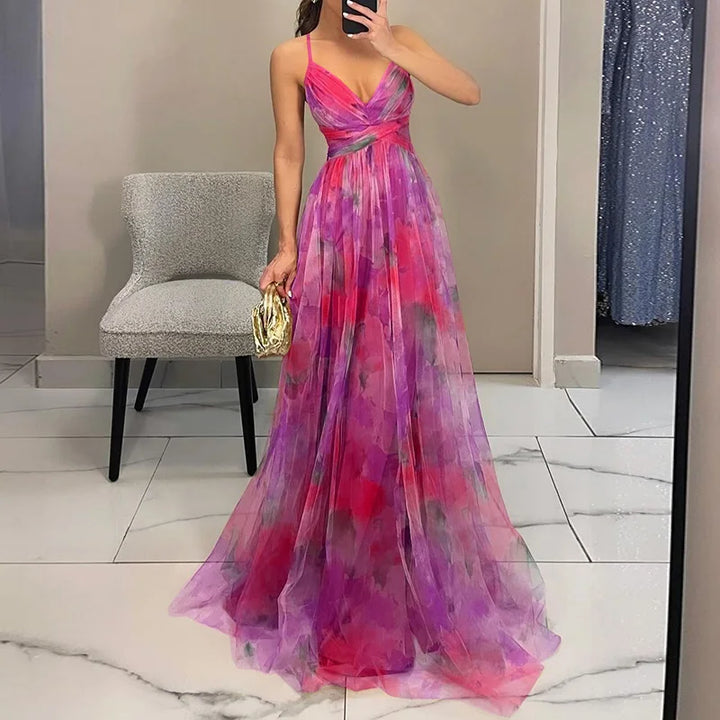 Giselle - Incantevole Maxi-kjole med blomsterprint