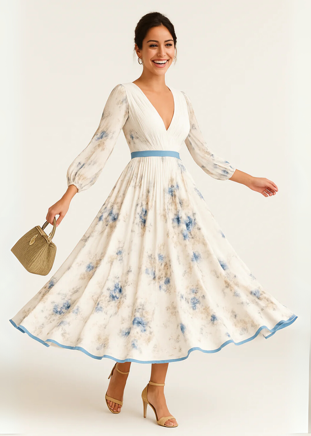 Cecile | Elegant blommig klänning