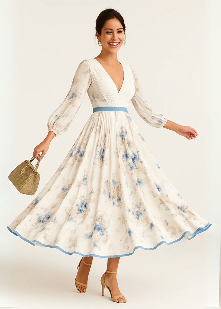 Cecile | Elegant blommig klänning